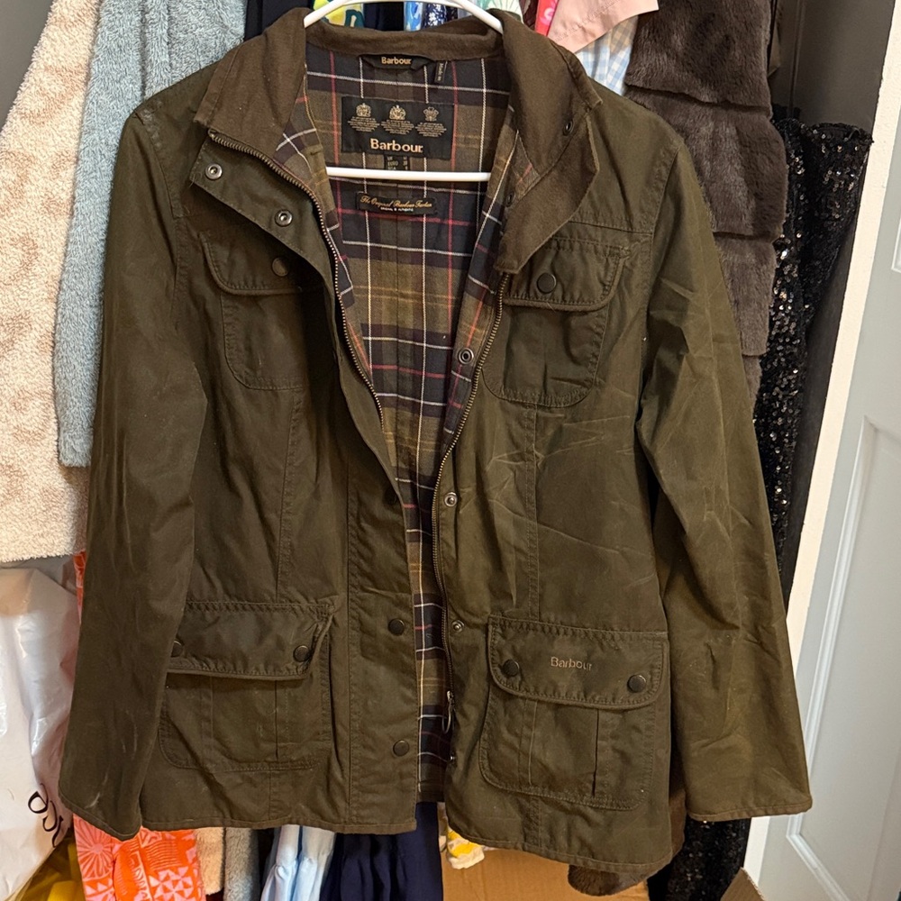 Barbour Olive Military Field Jacket